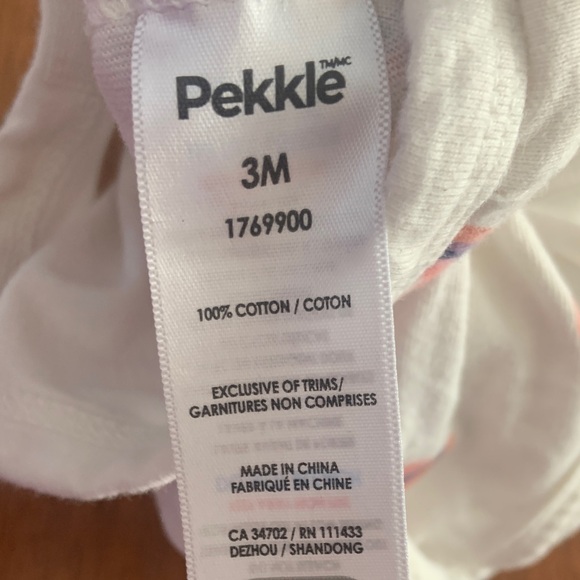 🍓3/$10 Pekkle Rainbow Print Kids Bodysuit size 3m - Picture 6 of 6